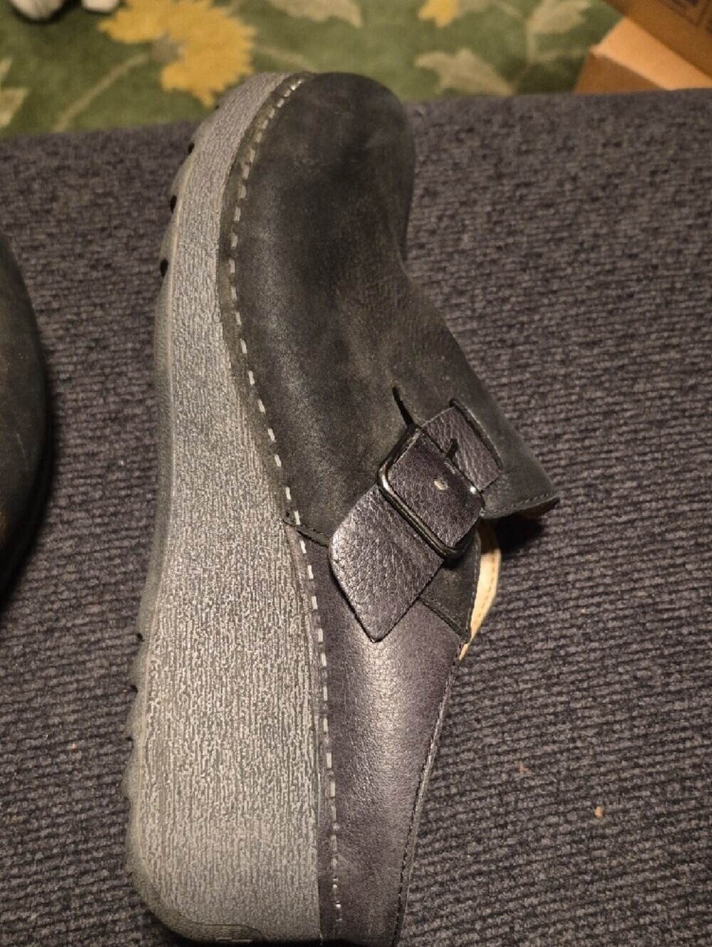 Dansko Black Leather Clogs with Buckle - Picture 8 of 11